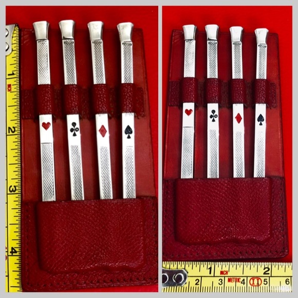 ⭐️💲SOLD💲⭐️ Vintage TIFFANY & Co Germany Sterling Silver bridge Pencils SET - Picture 10 of 13